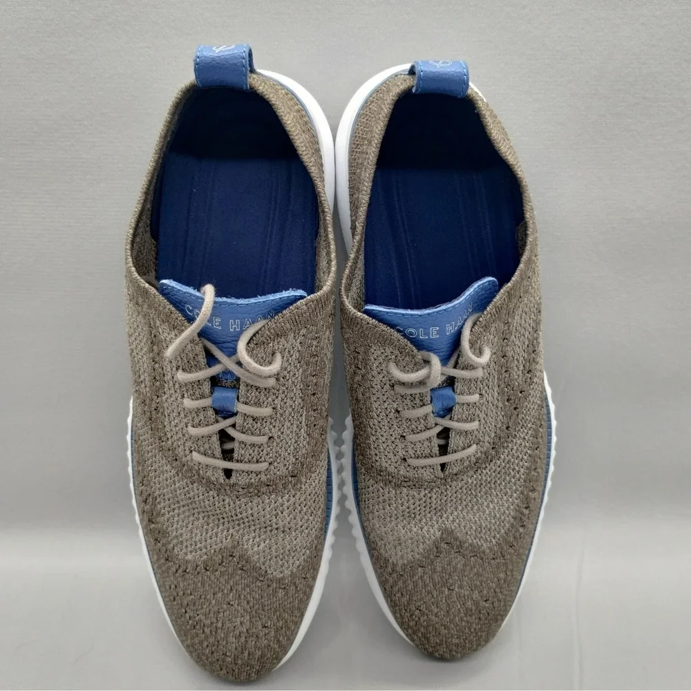 Cole Haan 2.Zerogrand Stitchlite Wingtip Oxford Brown Blue C26927 Mens 9.5‎ M